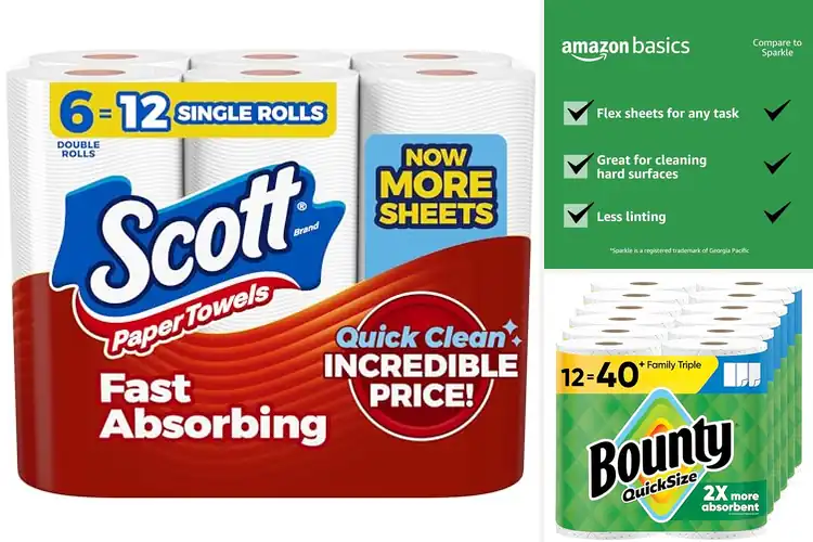 Detailed view of 10 Best 12-Rolls Paper Towels: Soak Spills Fast