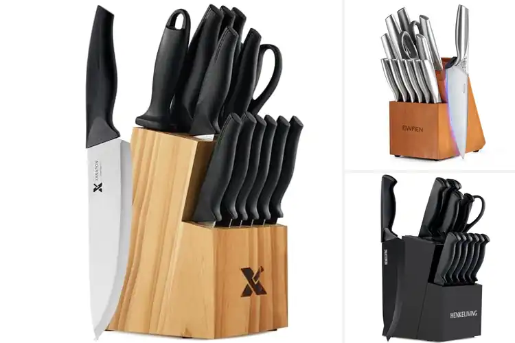 Detailed view of Best 14 Piece Kitchen Knife Sets With Block