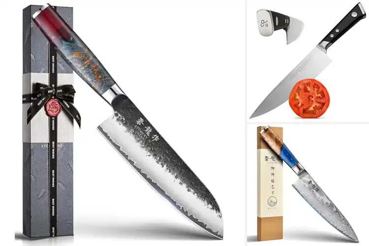 Detailed view of Best 60 HRC Chef Knife Edge