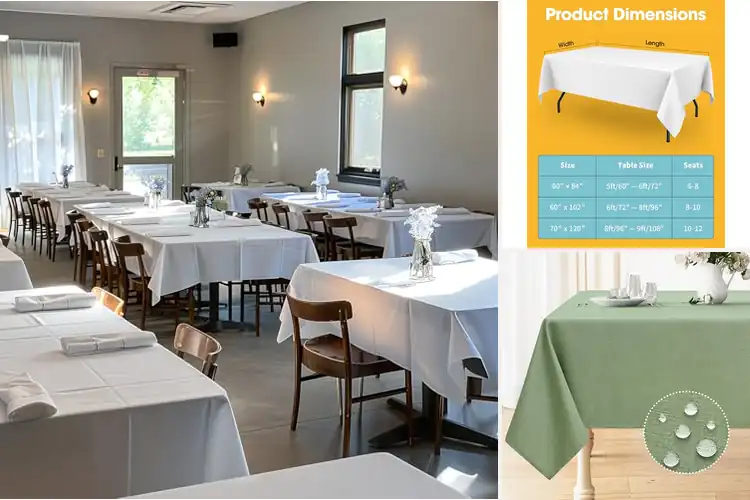 Detailed view of 10 Best Affordable Tablecloths: Durable and Easy-Clean Picks