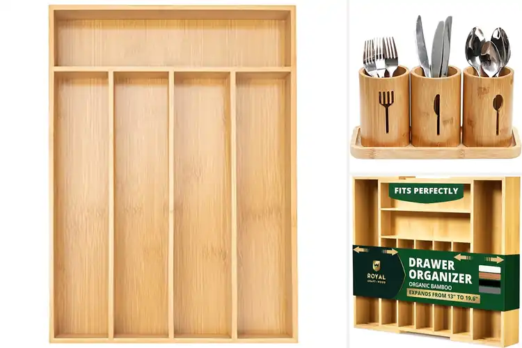 Detailed view of Best Bamboo Cutlery Holders