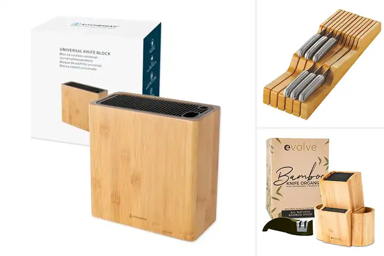 Detailed view of Best Bamboo Knife Holder