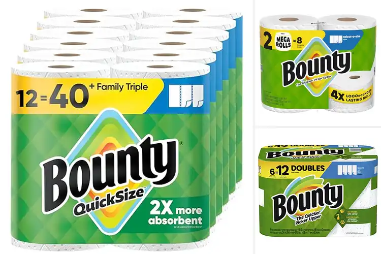 Detailed view of 10 Best Bounty Quick Size Paper Towels For Messes – Fast
