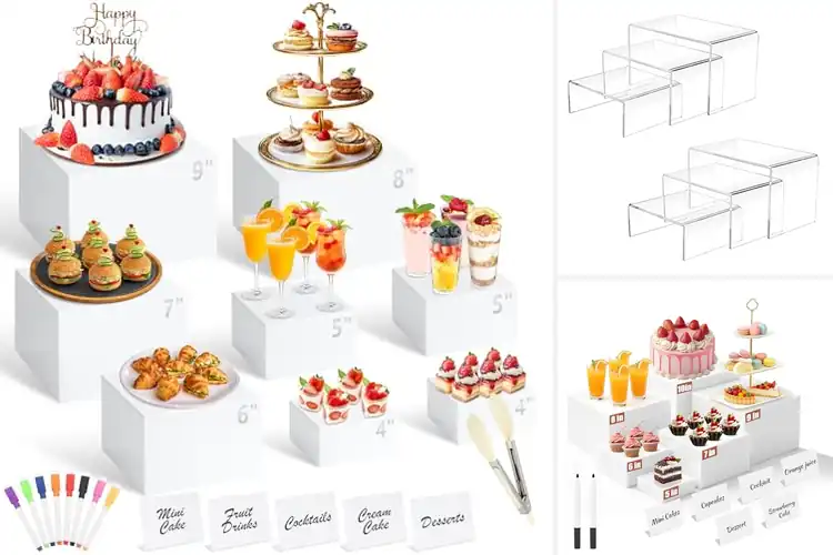 Detailed view of Best Buffet Risers For Display
