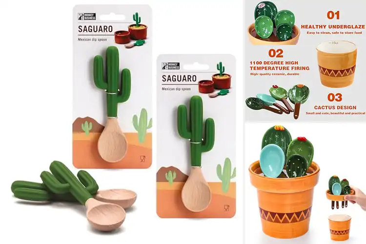 Detailed view of 10 Best Cactus Cooking Spoons to Brighten Your Kitchen