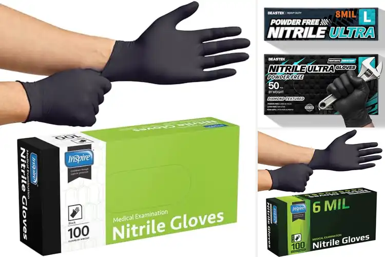 Detailed view of 10 Best Durable Nitrile Gloves for Police: Tough Grip Picks