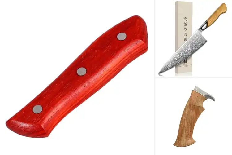 Detailed view of Best Ergonomic Wood Handle Knife
