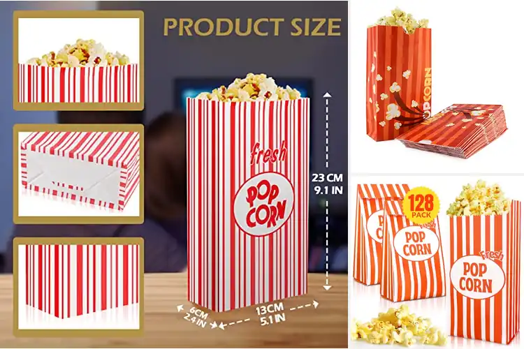 Detailed view of 10 Best Flat Bottom Popcorn Bags for Mess-Free Snacking