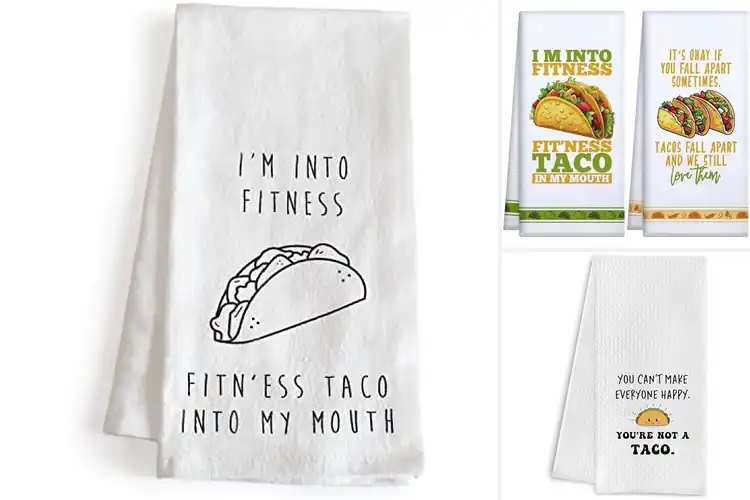 Detailed view of 10 Best Funny Taco Towels That’ll Brighten Your Kitchen
