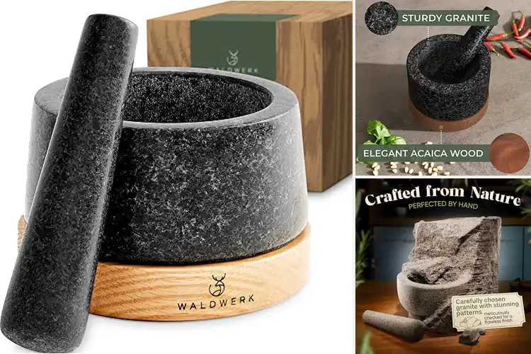 Detailed view of 10 Best Granite Mortars for Effortless Flavor
