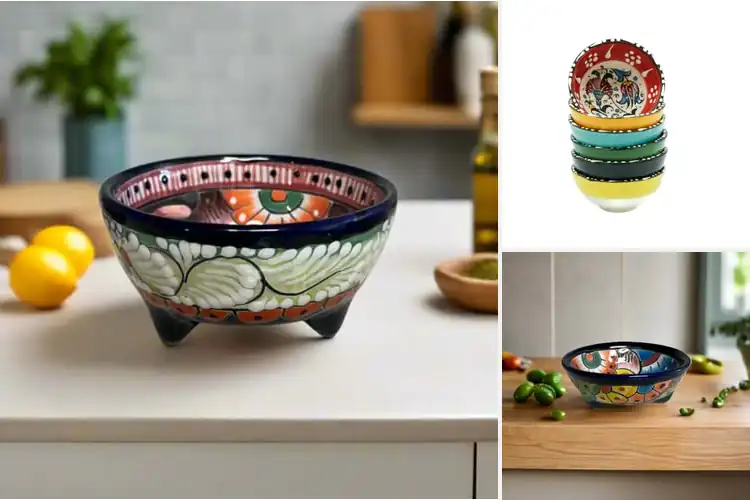Detailed view of 10 Best Handmade Salsa Bowls For Mexican Dips That Impress