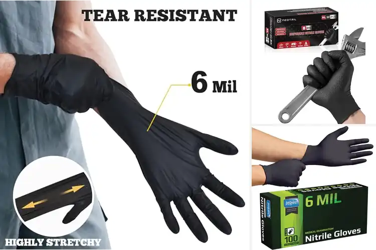 Detailed view of 10 Best Heavy-Duty Nitrile Gloves: Tough, Safe Grip