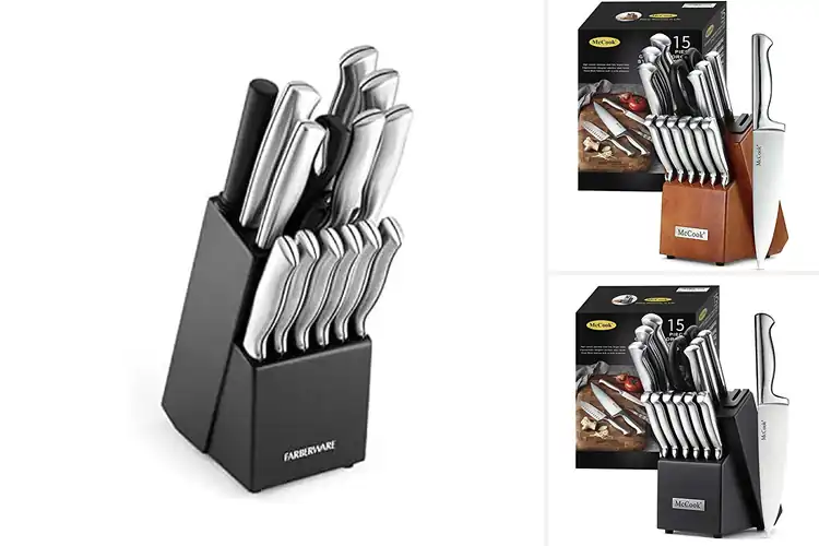 Detailed view of Best Kitchen Knife Sets With Block And Shears