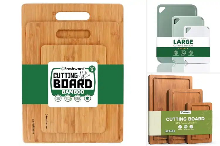 Detailed view of Best Large Medium Small Cutting Boards Set
