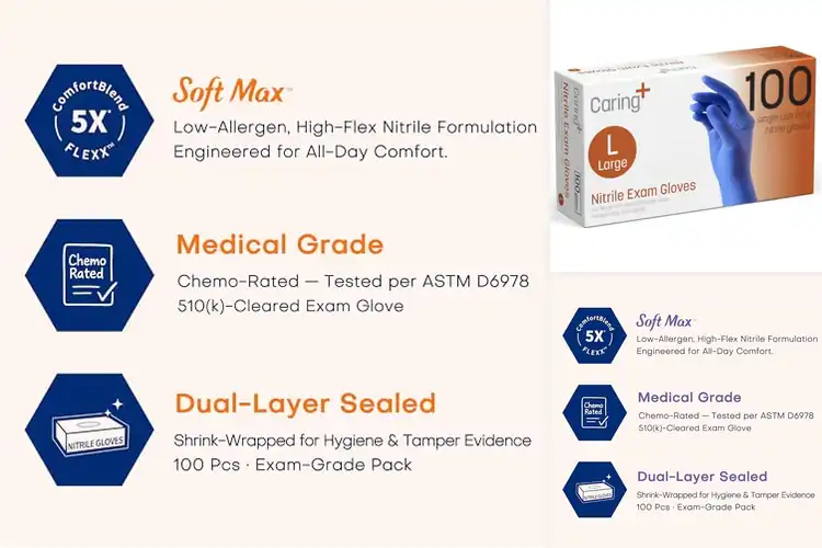 Detailed view of 10 Best Medical Nitrile Exam Gloves for Ultimate Safety & Comfort