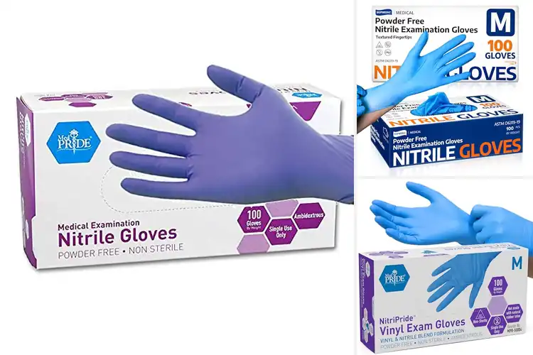 Detailed view of 10 Best Medium Sized Nitrile Exam Gloves for Comfort & Secure Fit