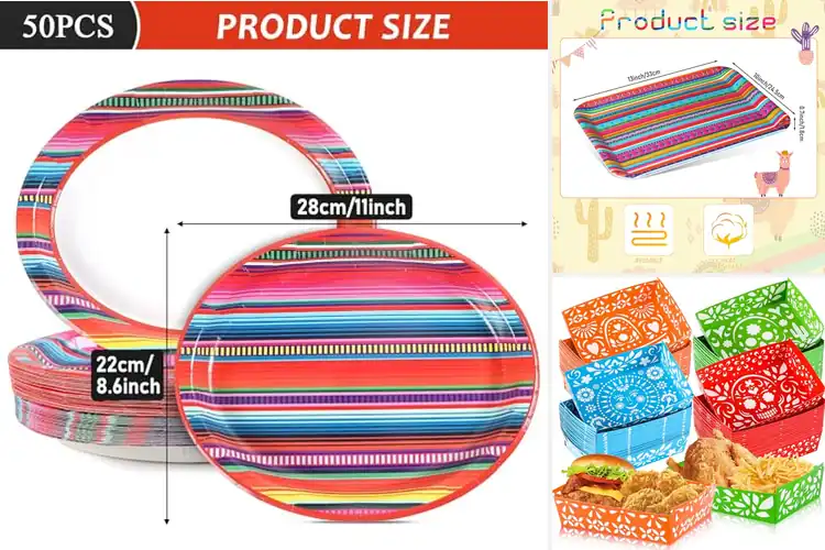 Detailed view of 10 Best Mexican Food Serving Plates for Stylish Dining