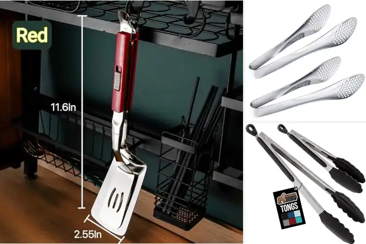 Detailed view of 4 Best Mexican Food Tongs for Effortless Cooking & Flipping