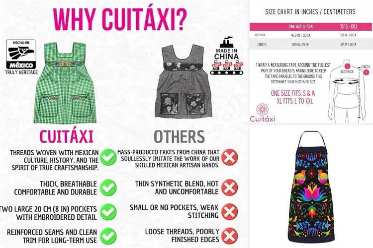 Detailed view of 10 Best Mexican Kitchen Aprons for Stylish Cooking Fun