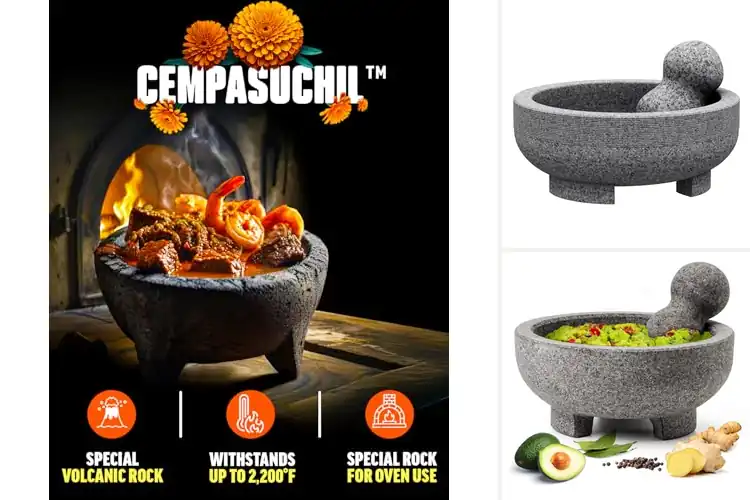 Detailed view of 10 Best Mexican Mortar and Pestle Sets for Authentic Flavor
