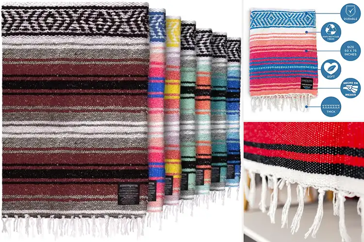 Detailed view of 10 Best Mexican Picnic Blankets for Cozy Outdoor Fun