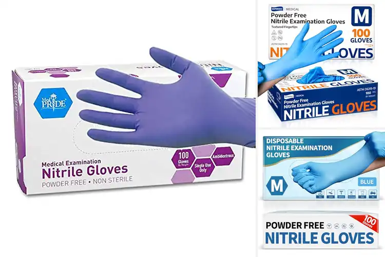 Detailed view of Best Powder-Free Nitrile Exam Gloves Medium