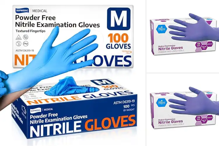 Detailed view of 10 Best PowderFree Nitrile Gloves: Comfort & Grip