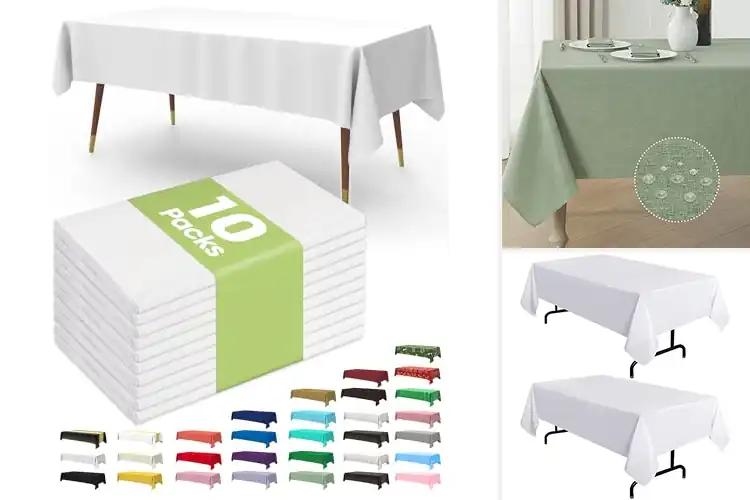 Detailed view of 10 Best Rectangle Tablecloths: Stain-Proof Style