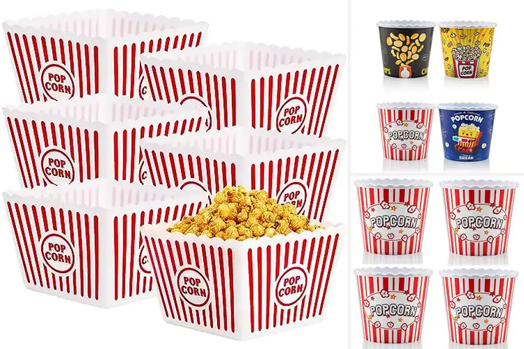 Detailed view of Best Reusable Popcorn Container Sets