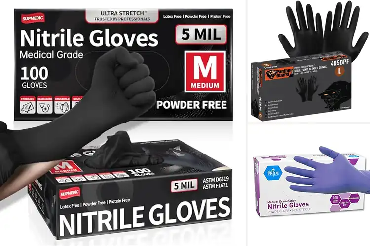 Detailed view of 10 Best Smooth Finish Nitrile Gloves for Superior Grip