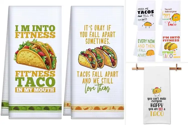 Detailed view of 10 Best Taco Dish Towels for Fun & Stylish Kitchens