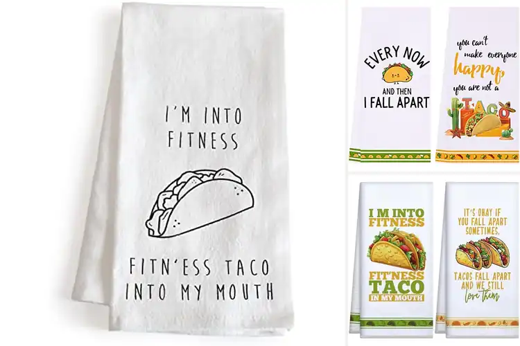 Detailed view of 10 Best Taco Kitchen Towels That Add Humor & Function