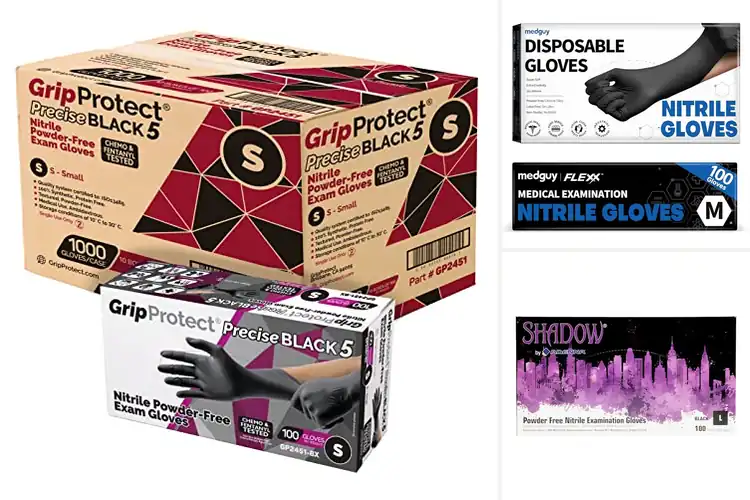 Detailed view of 10 Best Tattoo Artists Nitrile Exam Gloves for Superior Grip