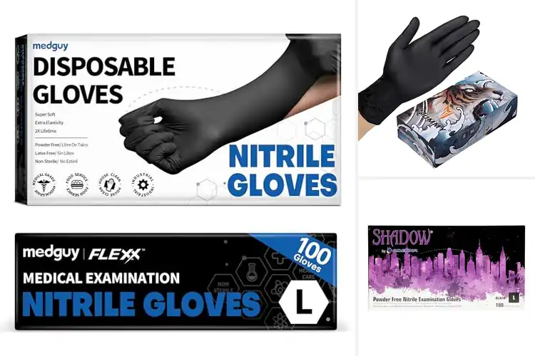 Detailed view of 10 Best Tattoo Nitrile Gloves: Comfort and Grip for Artists