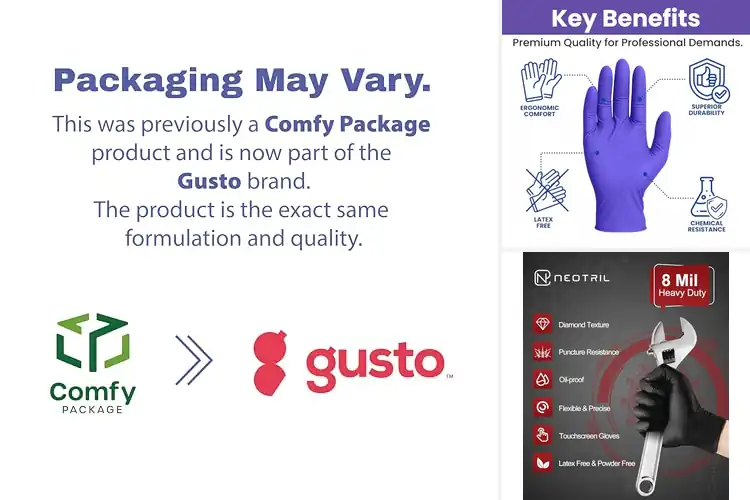 Detailed view of 10 Best Textured Fingertips Nitrile Gloves for Superior Grip