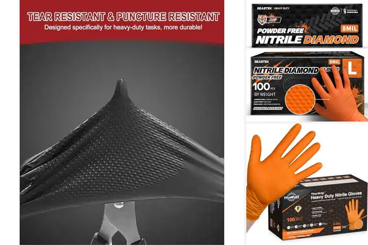 Detailed view of 10 Best Textured Nitrile Gloves: Superior Grip & Durability