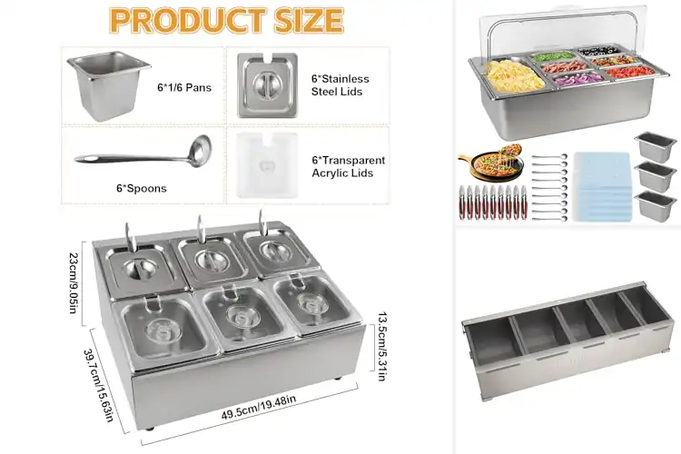 Detailed view of 10 Best Topping Stations for Effortless Food Prep