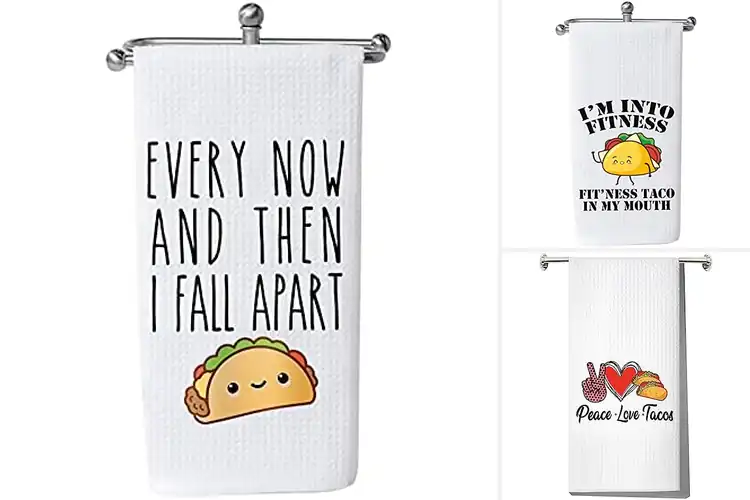 Detailed view of 10 Best Waffle Weave Taco Towels to Brighten Your Kitchen