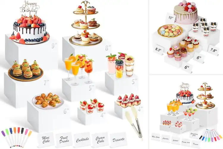 Detailed view of Best Wedding Dessert Table Risers