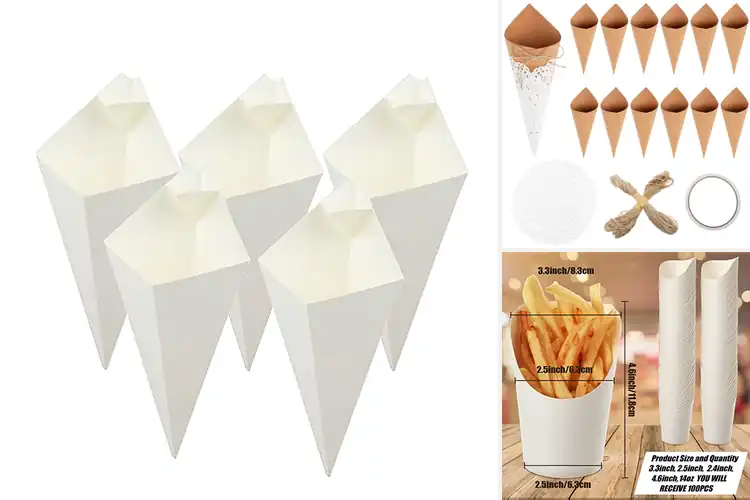 Detailed view of 8 Best White Kraft Cones