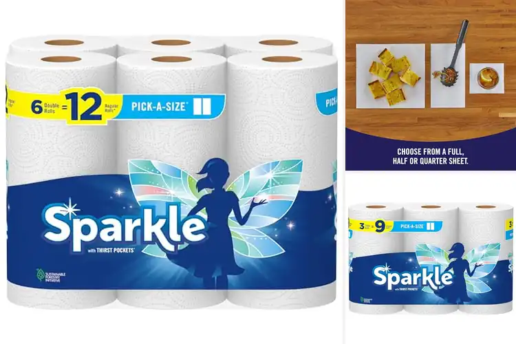 Detailed view of 10 Best White Sparkle Paper Towels: Sparkling Clean