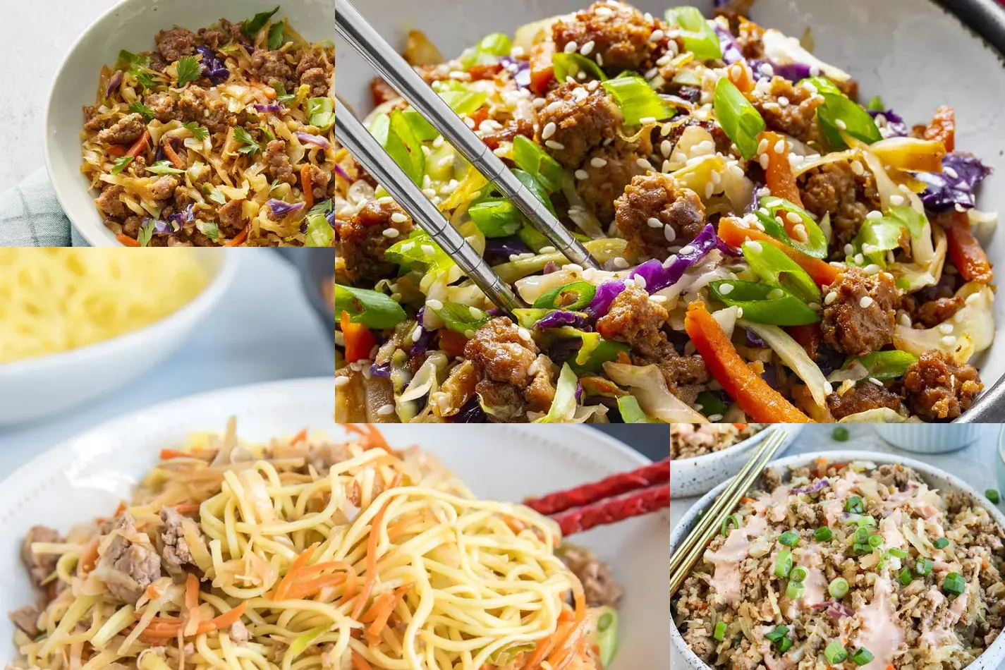 Photo of Healthy Egg Roll in a Bowl Recipes for Quick, Easy Dinners