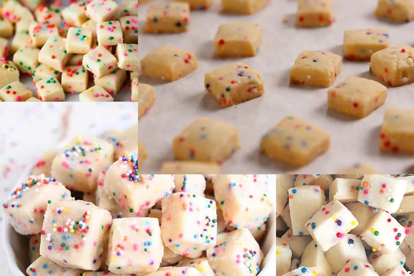 Photo of Easy and Colorful Funfetti Shortbread Bites Recipes