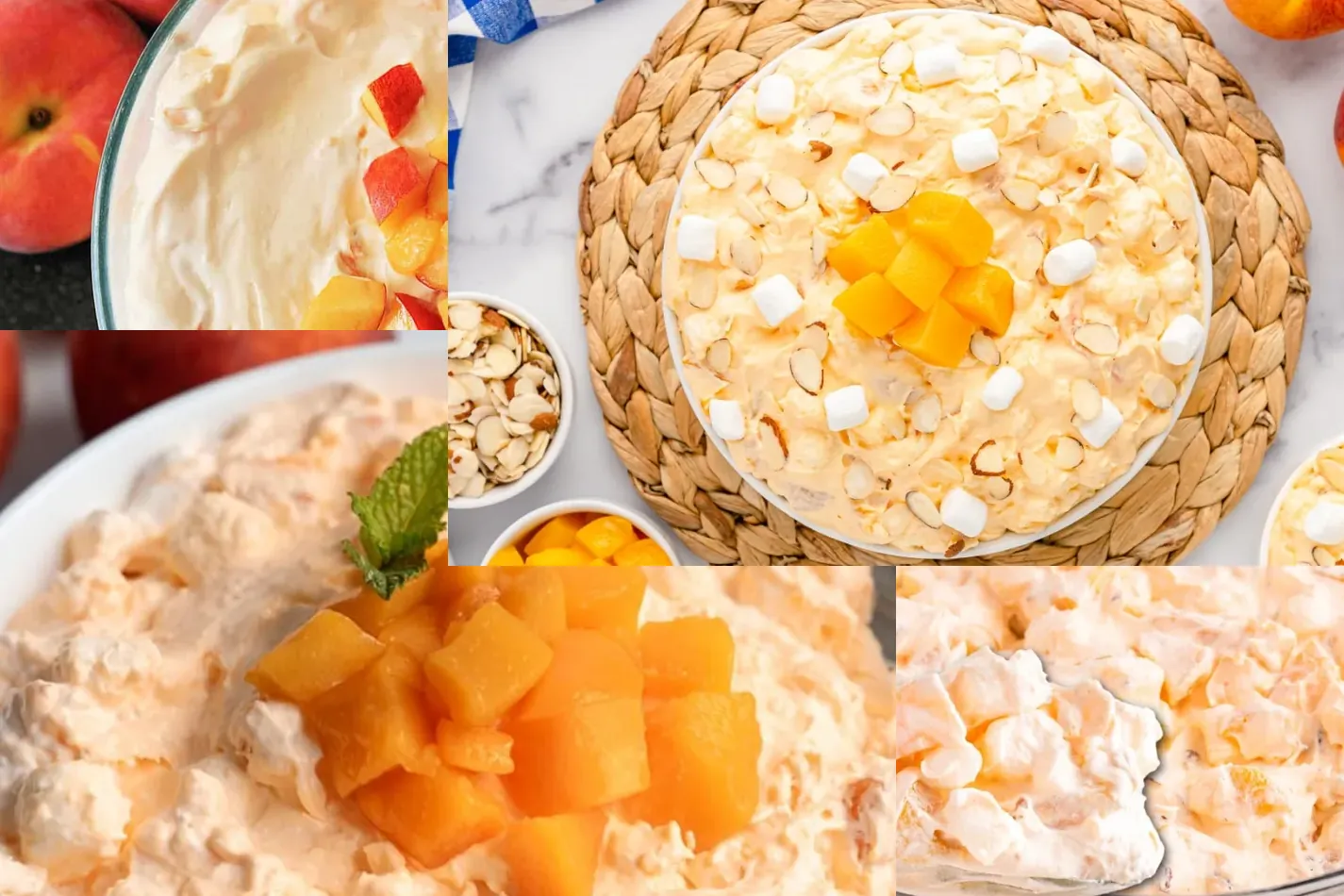 Photo of 12 Irresistible Peach Fluff Salad Recipes to Brighten Your Gathering