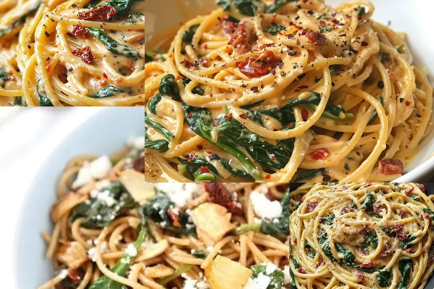 Photo of 11 Easy Spaghetti Recipes with Sun-Dried Tomatoes & Spinach